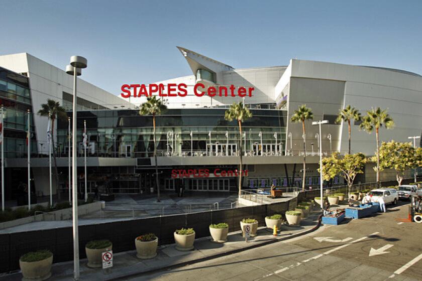 Staples Center is part of the L.A. Live entertainment complex in Los Angeles.