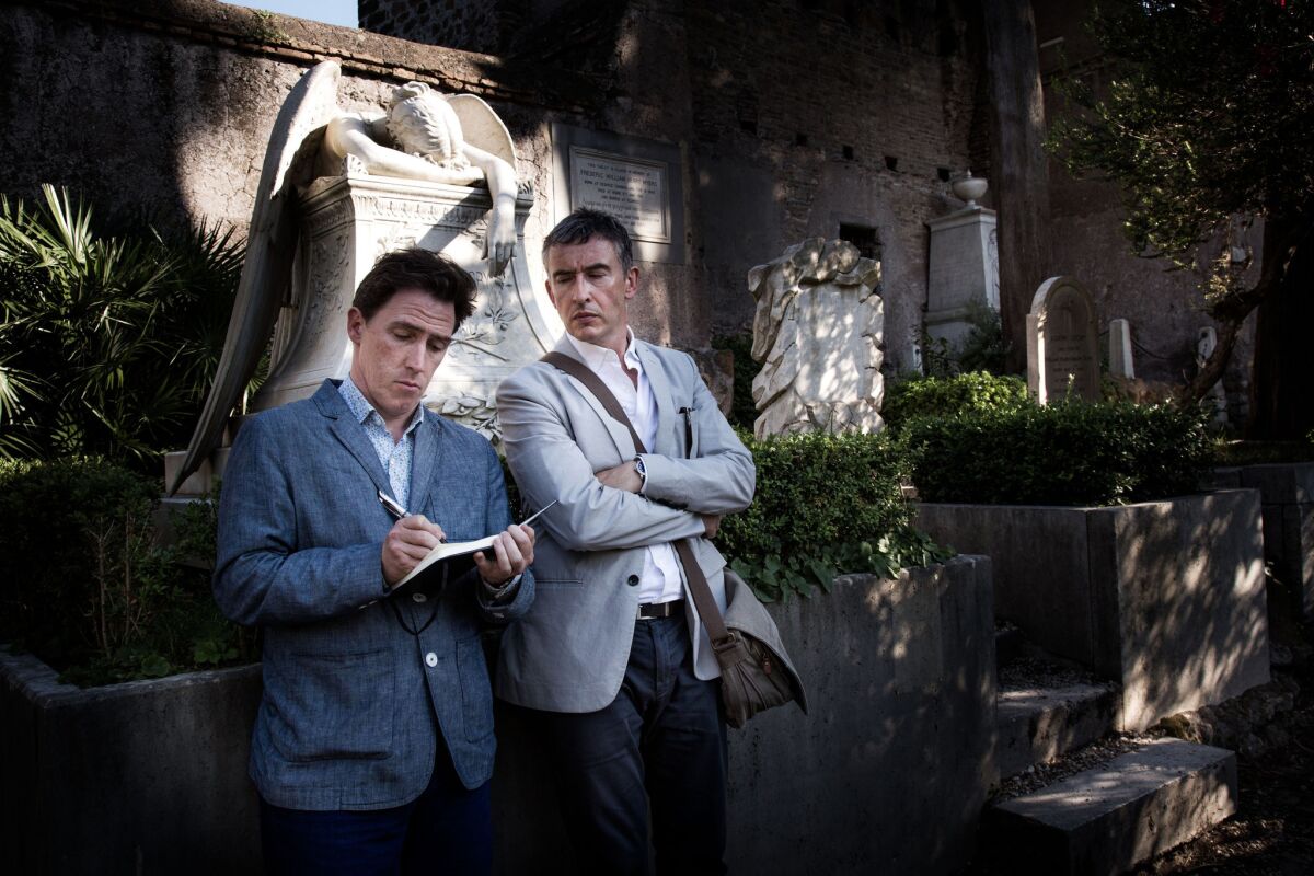 Rob Brydon, left, and Steve Coogan in "The Trip to Italy."