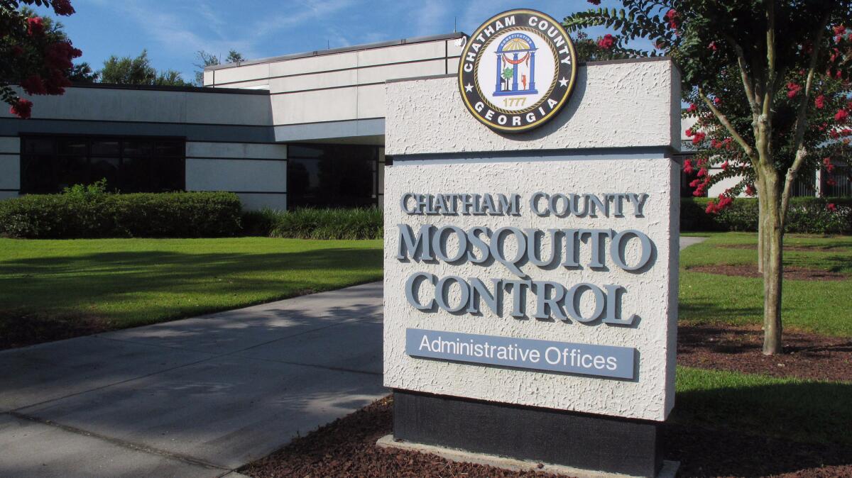 Mosquito control offices are seen in Savannah, Ga. June 30. Although Chatham County spends $3.8 million a year on such measures, many of Georgia's counties provide no such taxpayer funded services. Meanwhile, insects carrying the Zika virus have been found throughout the state.