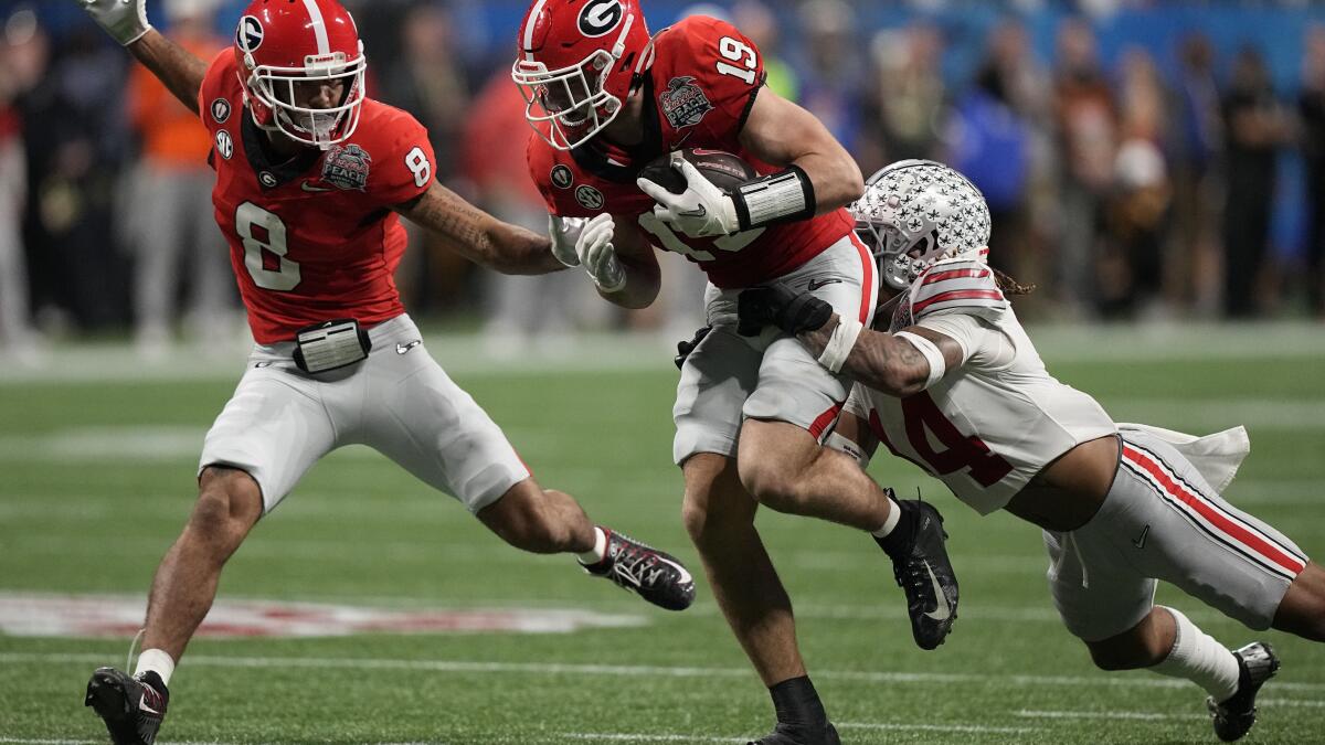 Georgia's 2-TE set uncertain for national title game vs. TCU - The San  Diego Union-Tribune