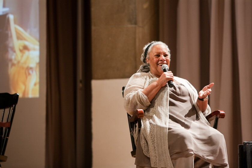Toni Morrison speaks at the PEN World Voices Festival in 2010.