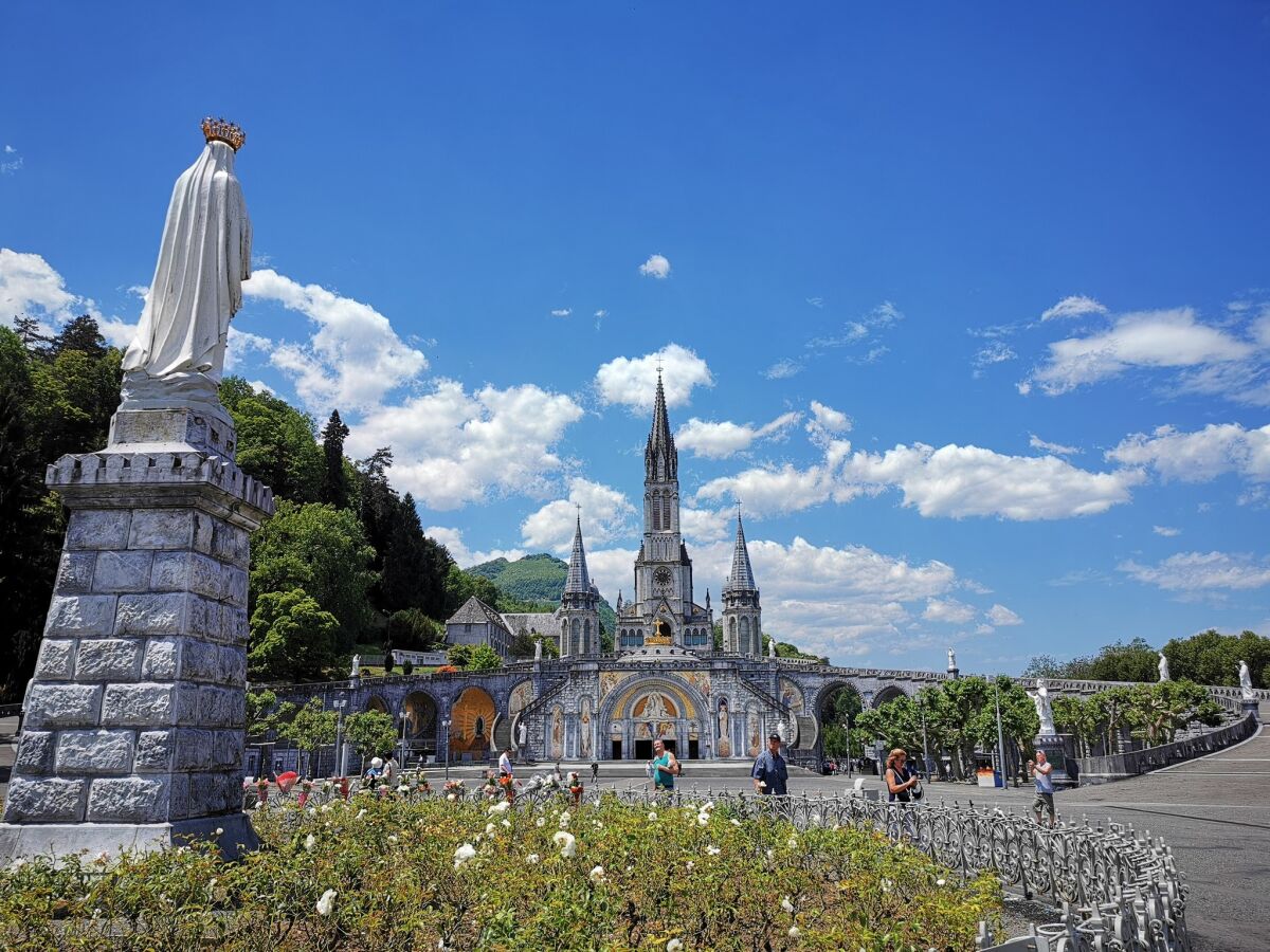 The Sanctuary of Our Lady of Lourdes (Notre Dame de Lourdes) is the centerpiece of the town and features a soaring Gothic cathedral built over the grotto where Bernadette is said to have had her visions.