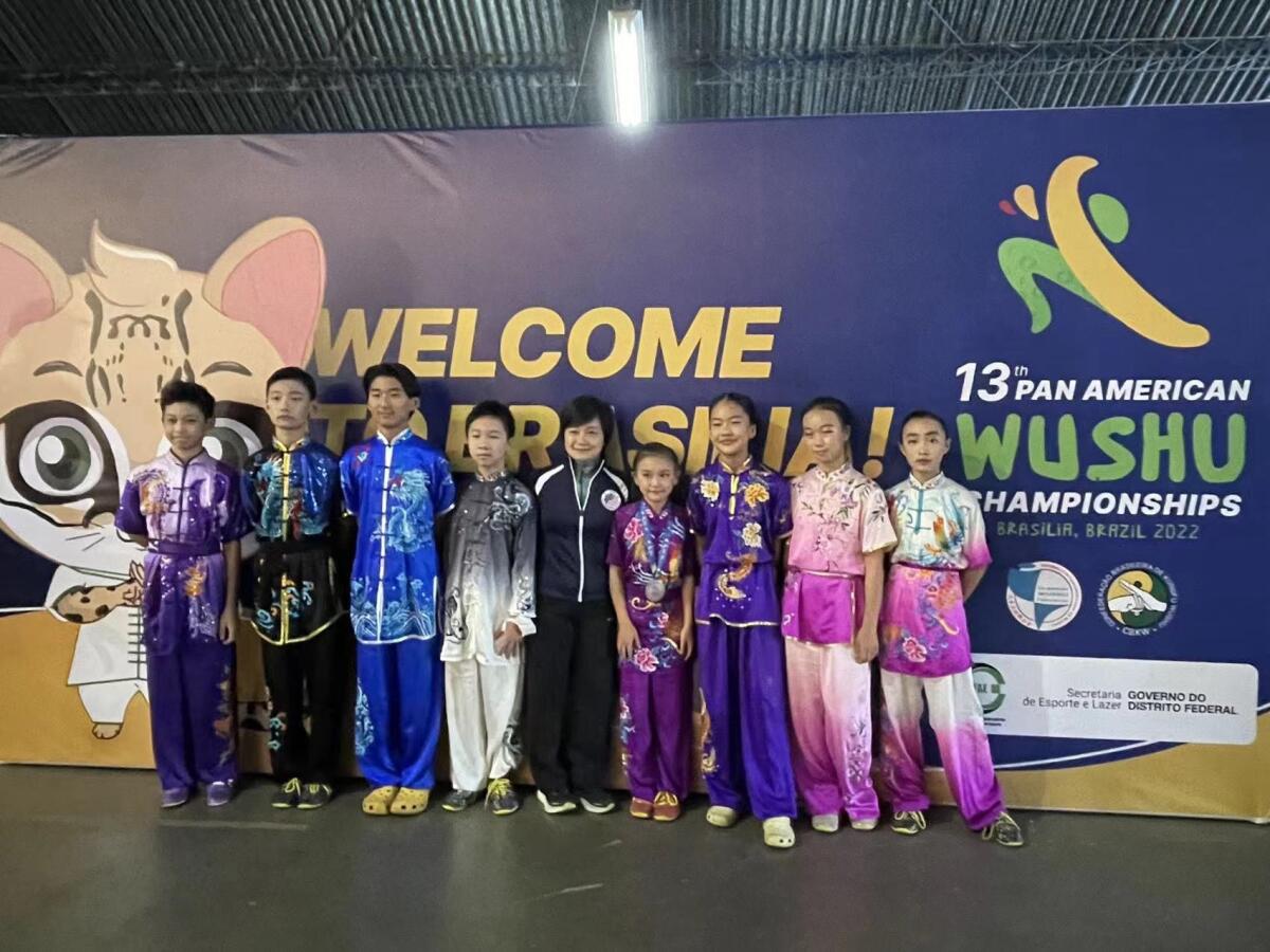 The team from Hong Wu Kung Fu and Tai Chi Academy in Brazil.