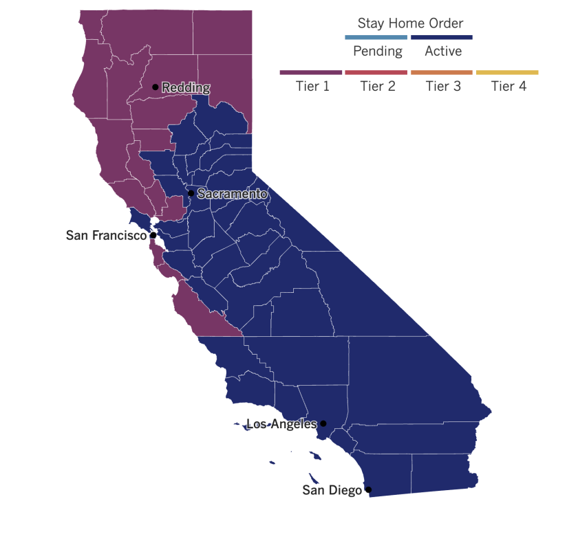 California tiers map as of 12-11