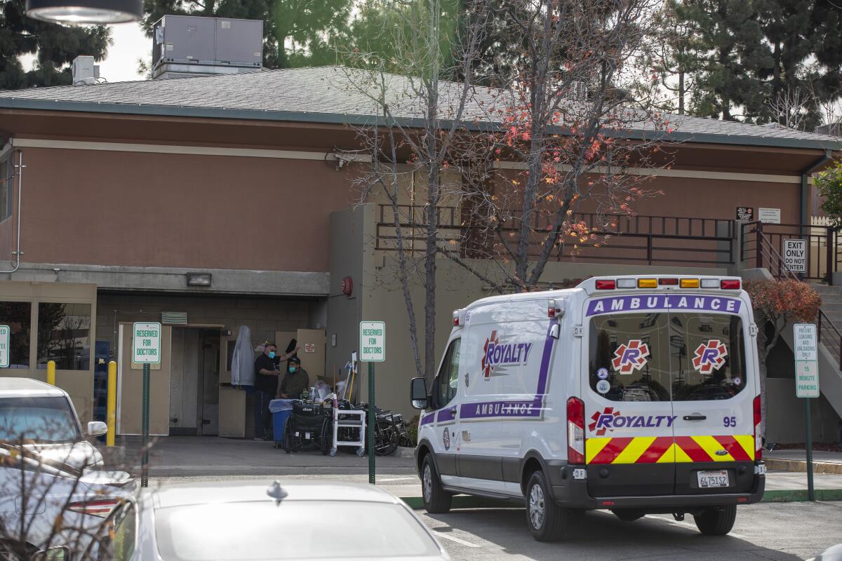 Exterior view of the Kei-Ai Los Angeles Healthcare Center. 