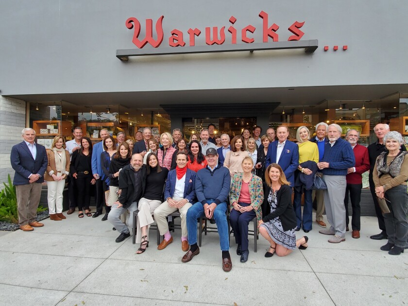Warwick's bookstore celebrates the renewal of its lease and its investors at a celebration May 1. 