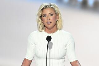 Television personality Savannah Chrisley speaks during the second day of the 2024 RNC.