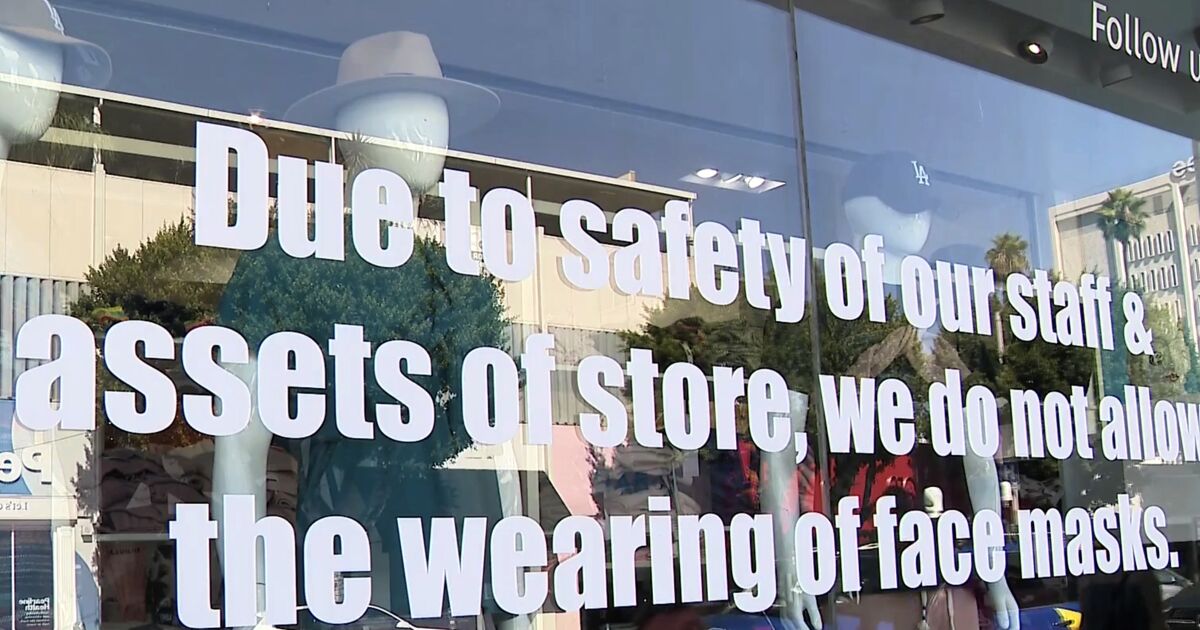 L.A.’s Kitson boutique bans COVID-19 masks, citing criminal offense