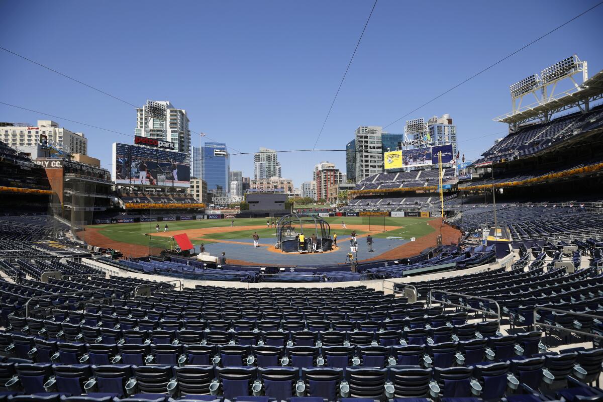 Padres go through workout Wednesday at Petco Park, their last one before opening season Thursday against Arizona.