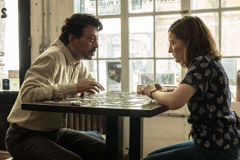 Irrfan Khan as Robert and Kelly Macdonald as Agnes Photo by Linda Kallerus, Courtesy of Sony Pictures Classics
