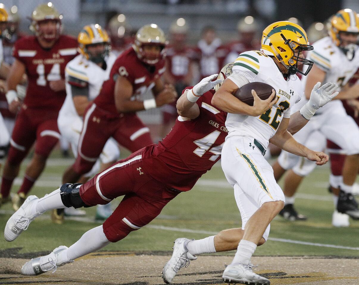 Photo Gallery: Edison vs. Oaks Christian in non-league football