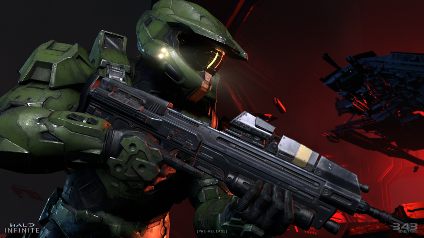 An animated armed figure holds a gun
