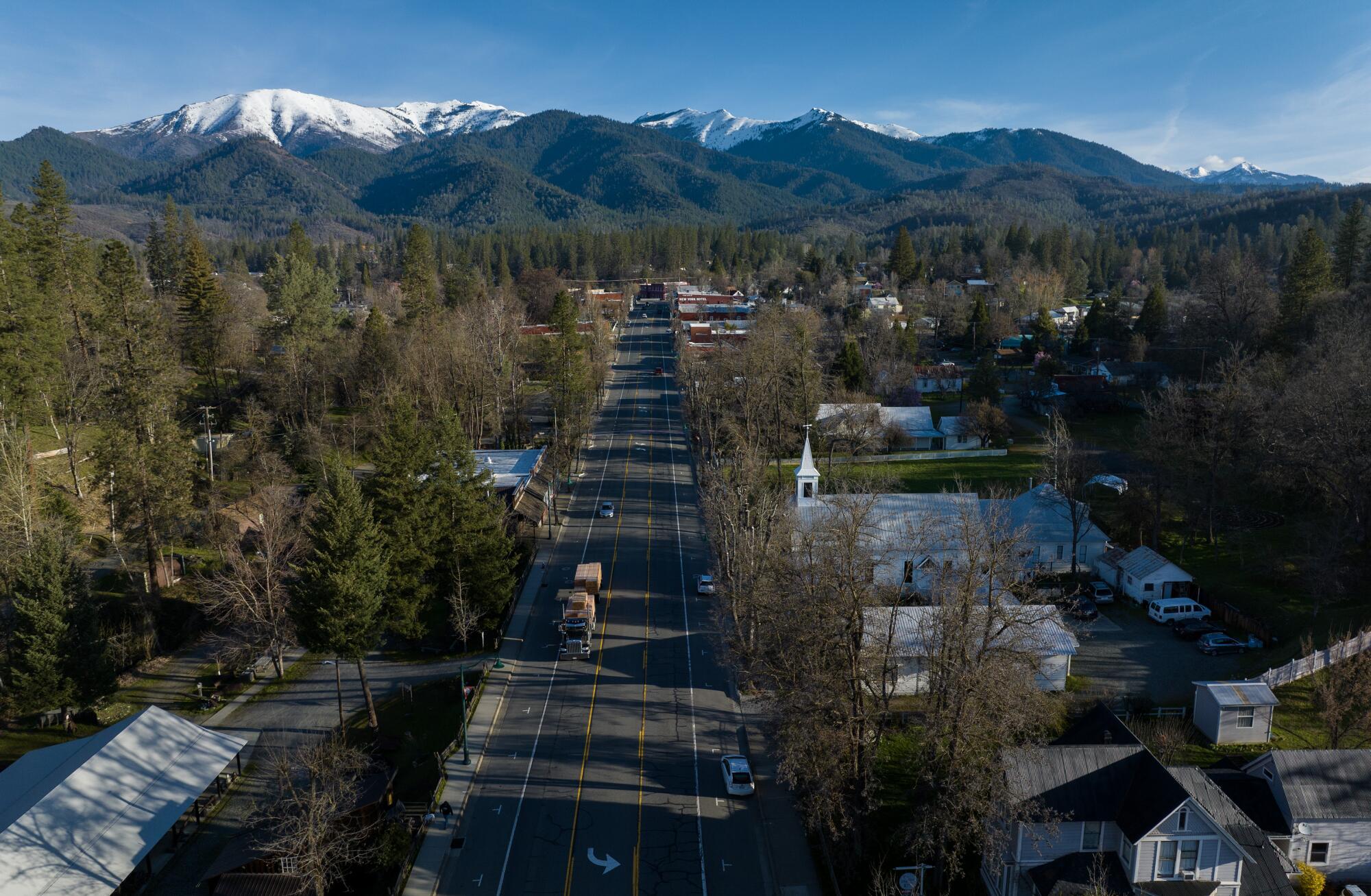 Scene looking over Weaverville.