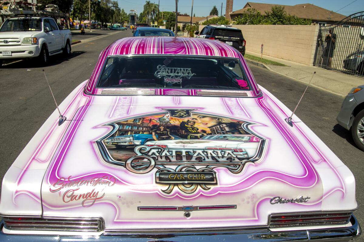 Elsa Mendez's 1966 Chevy Caprice is a colorful member of the Santa Ana Car Club.