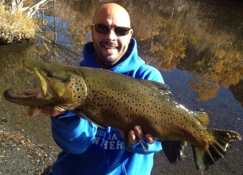 Anglers triple-team monster Rush Creek brown trout