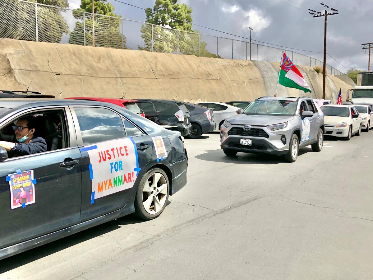 Myanmar rally in City Heights