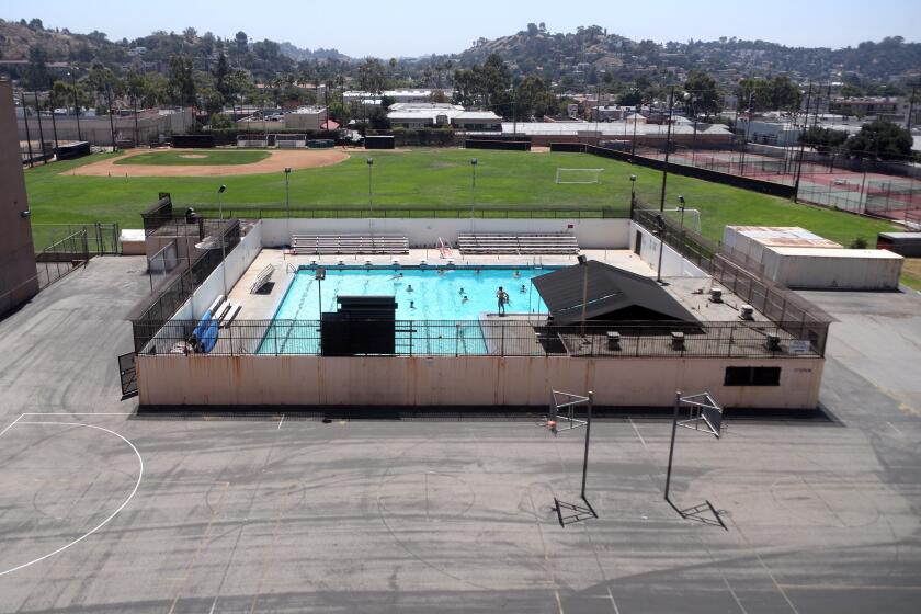 The Glendale High School aquatic facility will undergo renovations soon, photographed on Tuesday, Aug. 6, 2019.