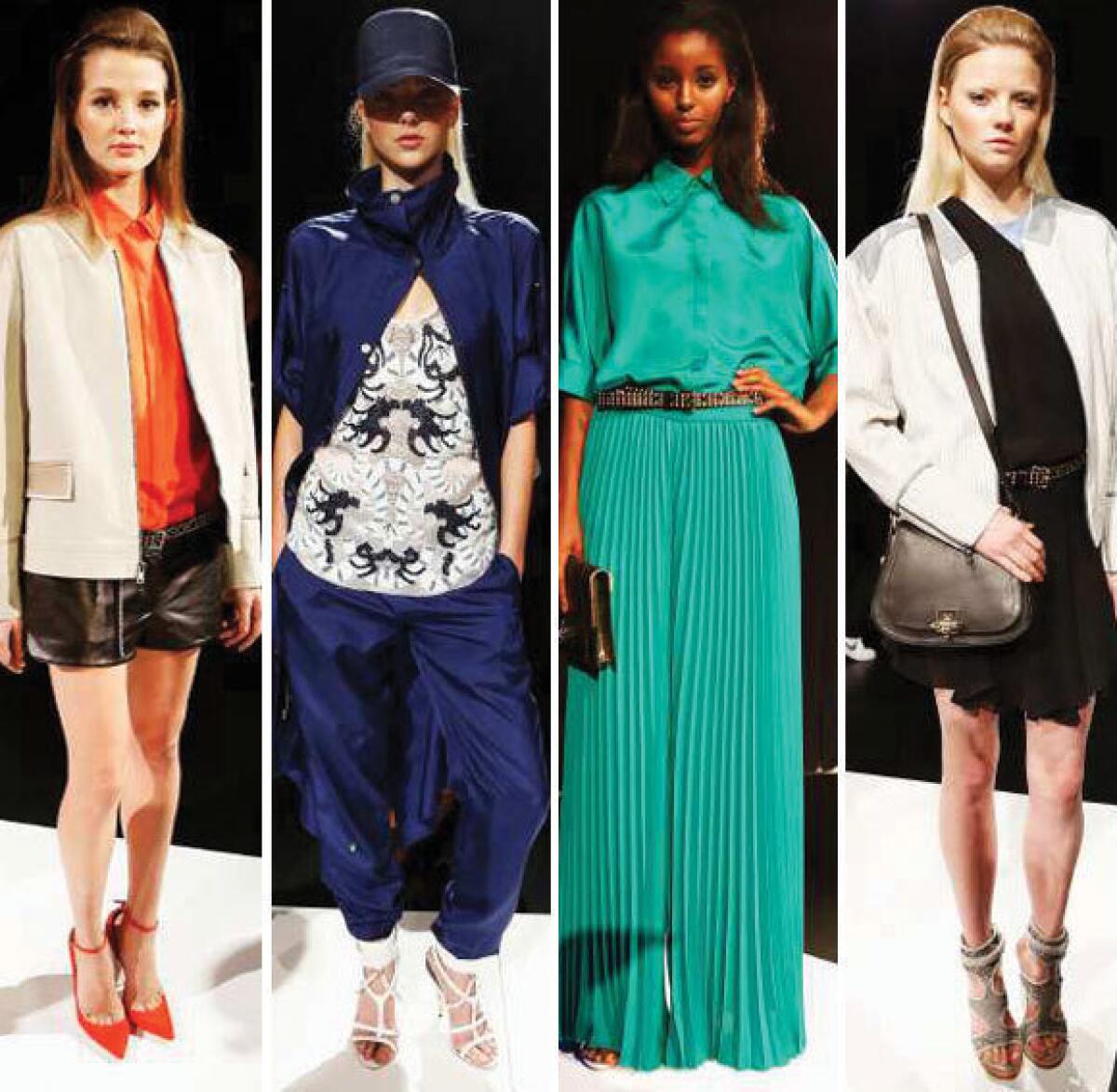 Looks from the Monika Chiang spring-summer 2013 runway collection shown during New York Fashion Week.