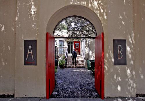 The entryway to the revamped Bastide restaurant in West Hollywood.