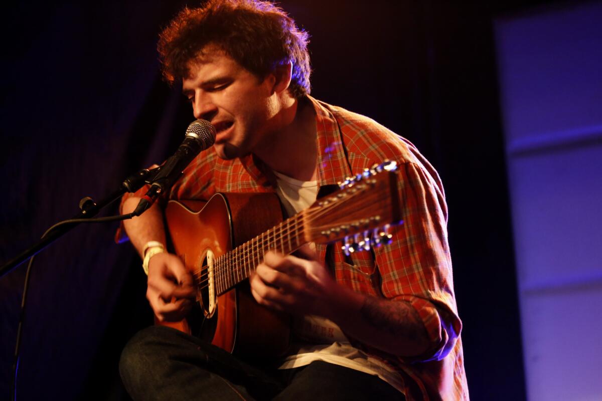 Ryley Walker, a folk-rock singer from Chicago, performed a mesmerizing set of guitar music at the Echo on Tuesday night.