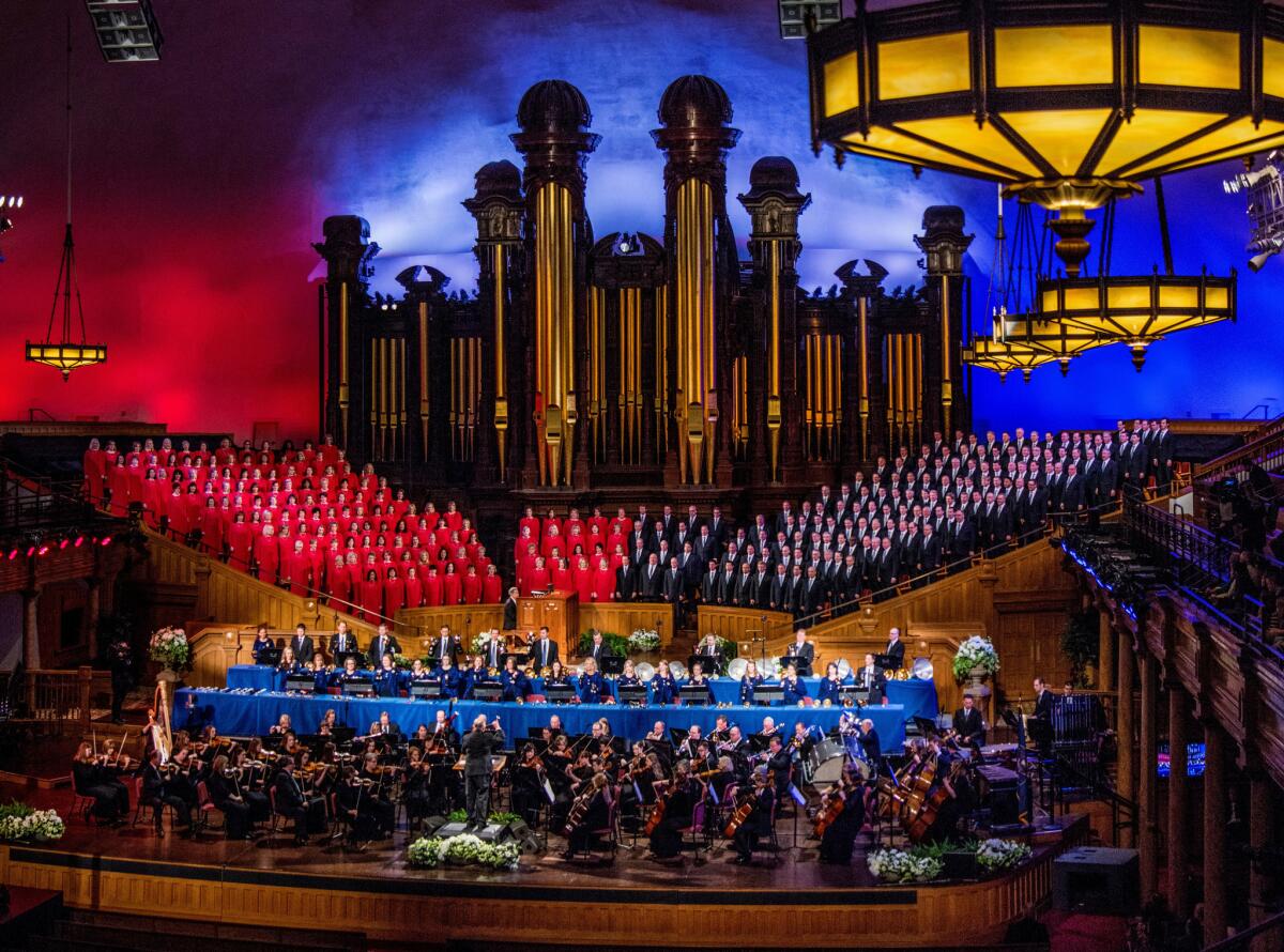 FEBRUARY 19, 2017-- SALT LAKE CITY, UTAH-- The Tabernacle Choir and Orchestra at Temple Square