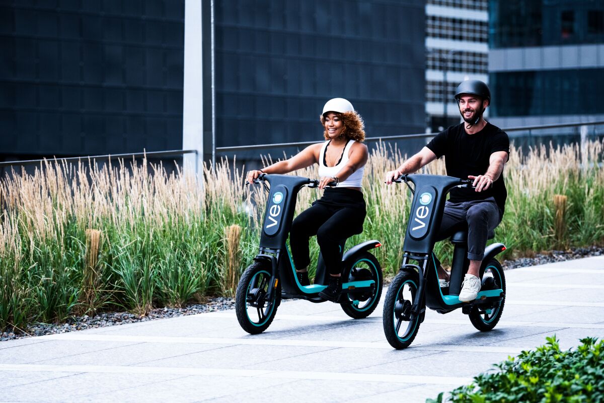 Veo, based in Chicago, makes seated scooters.