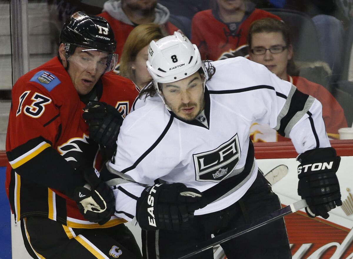 Drew Doughty and the Kings will play the Flames on Thursday night in a must-win game in Calgary.