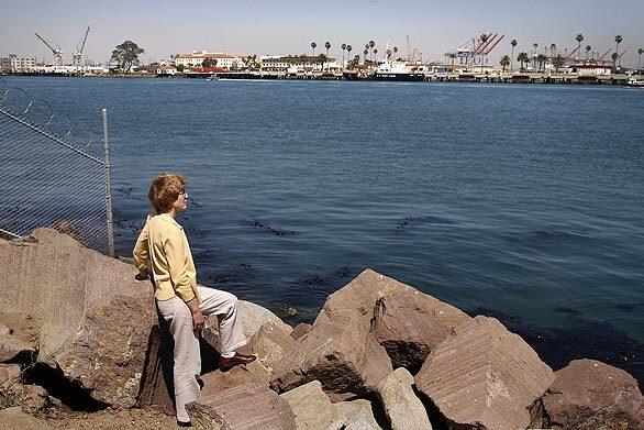 Pamela Griffin by Los Angeles Harbor while her husband, Robert, was at the federal prison on Terminal Island across the water. He was held there during a federal racketeering trial against the Aryan Brotherhood. He was among the defendants.