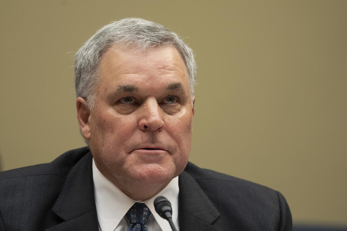 IRS Commissioner Charles Rettig testifies on Capitol Hill. 