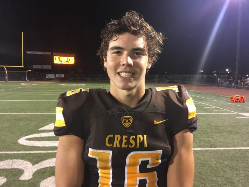 Quarterback Blake Adams has led Crespi to a 2-0 start after a 55-14 win over Birmingham.