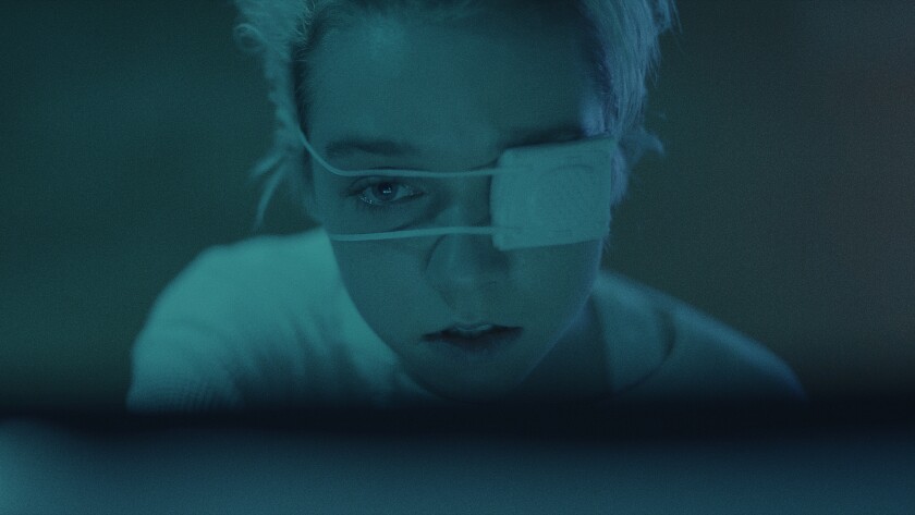 Keep an eye on the shadow: Julia Sarah Stone stars in the clever, atmospheric thriller "Come True."