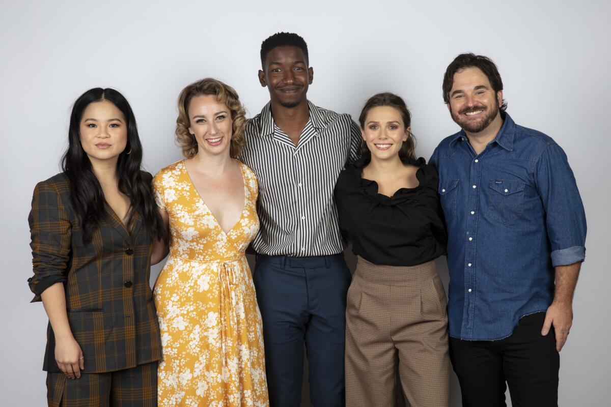 Actress Kelly Marie Tran, creator Kit Steinklein, actor Mamoudou Athie, actress Elizabeth Olsen, and director James Pansoldt from the television series "Sorry For Your Loss."