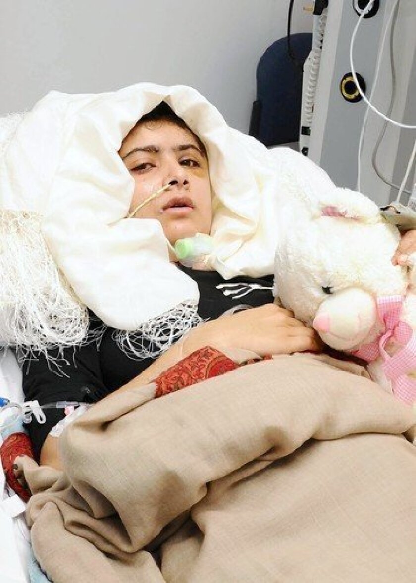 Malala Yousafzai Of Pakistan Shot By Taliban Able To Stand Los Angeles Times