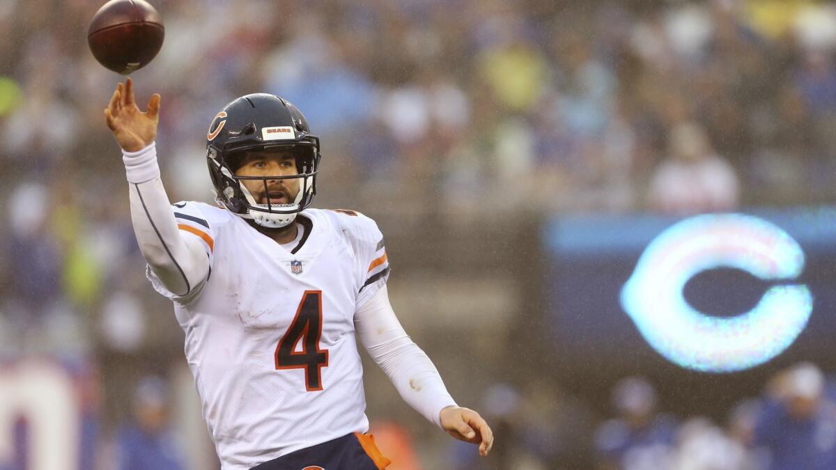 Chicago Bears quarterback Chase Daniel in action against the New York Giants on Sunday.