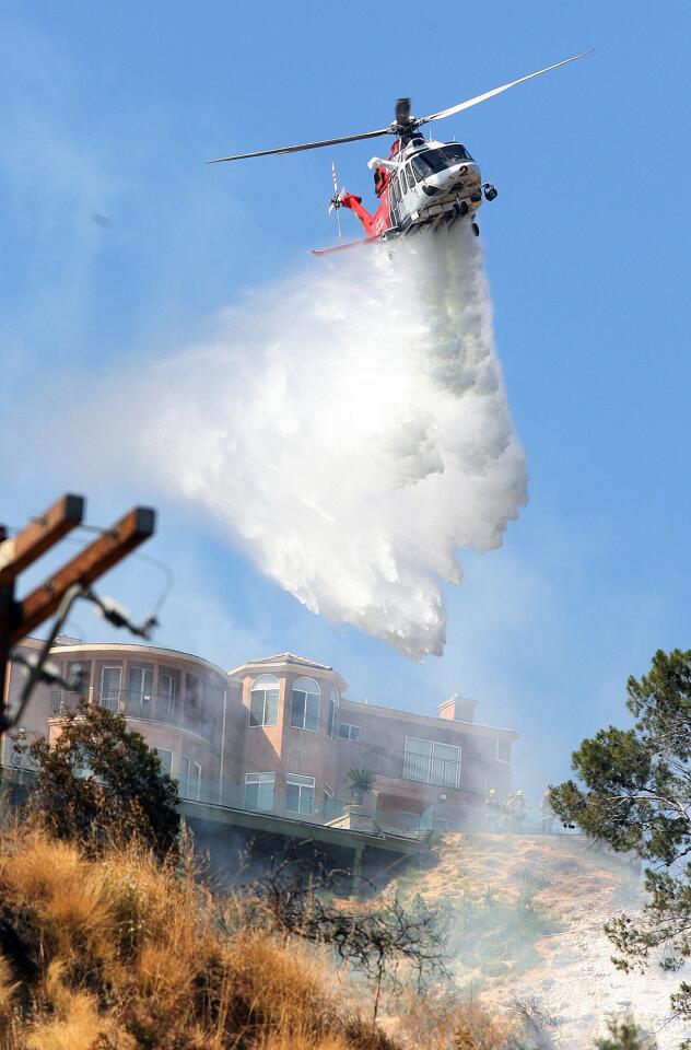 Crews battle Burbank brush fire