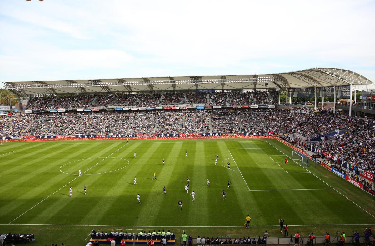 A view of StubHub Center in Carson on Dec. 7 during the MLS Cup final between the Galaxy and New England Revolution.
