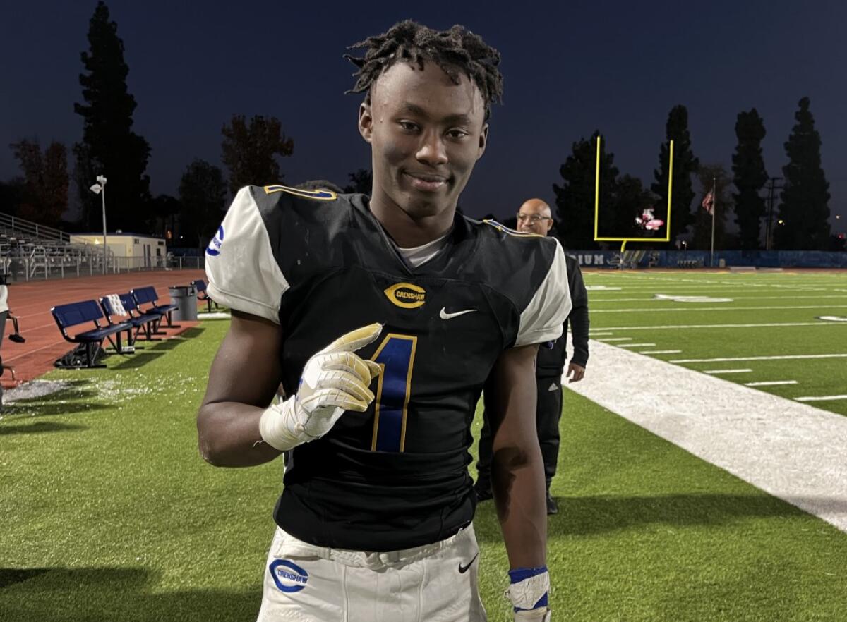 Senior Andrew Wynn after Crenshaw won the City Section Division III championship.