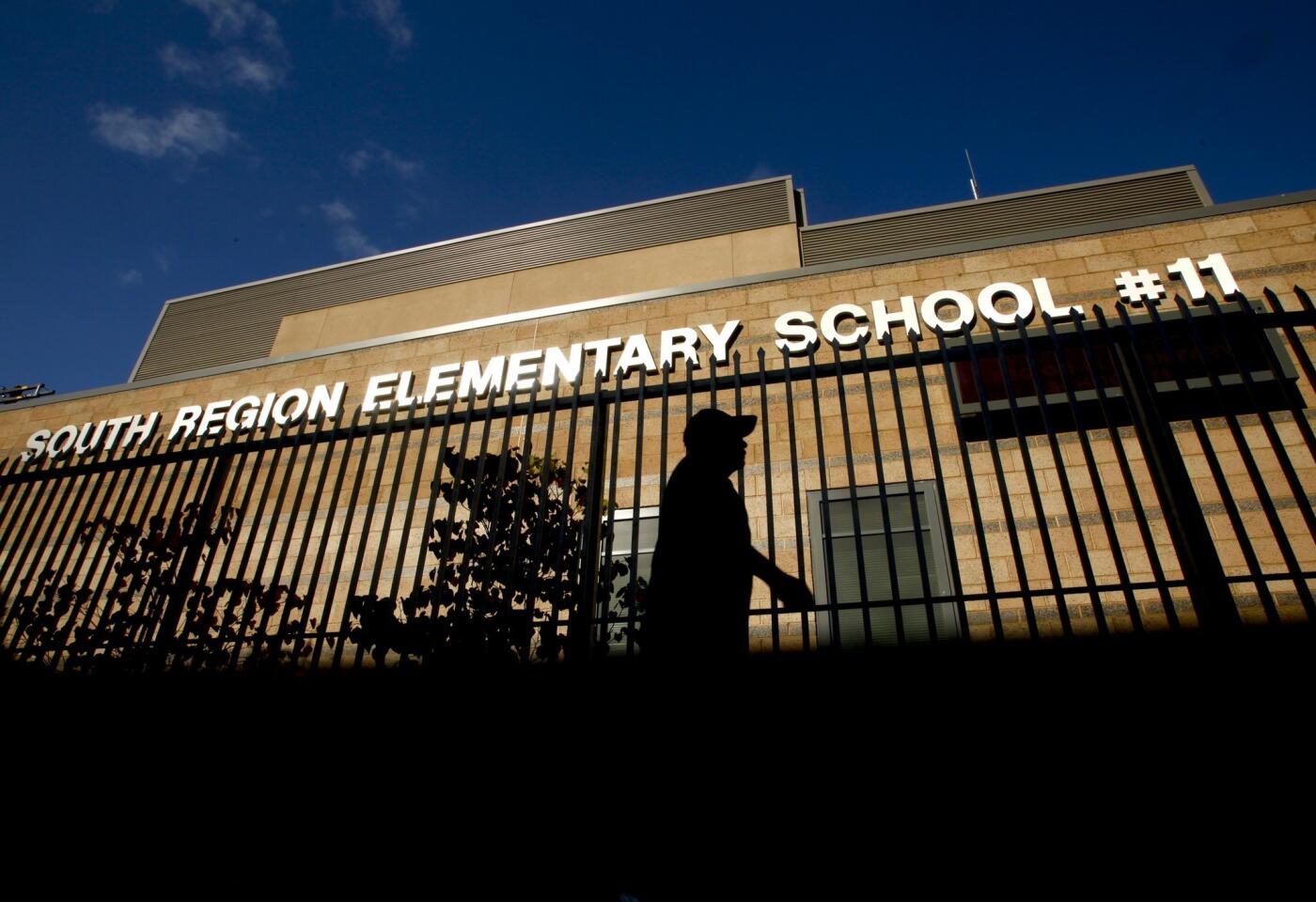 Welcome to South Region Elementary School No. 11, L.A. Unified's newest campus, which opened Nov. 16. Principal Pamela Gray said the school will be renamed after a suitable moniker is chosen. No telling when -- or what -- that will be.