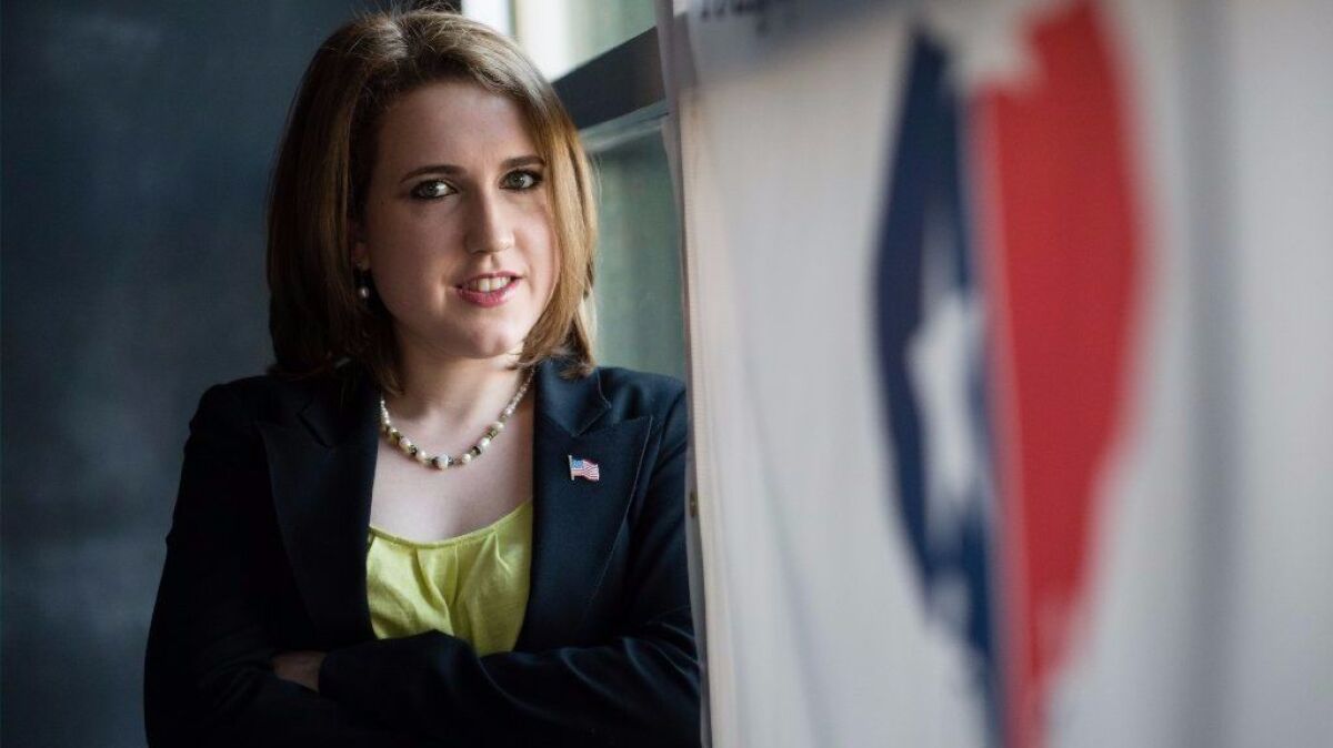 Angelyn Dionysatos is president of the Atlanta Young Republicans. (Bita Honarvar / For The Times)