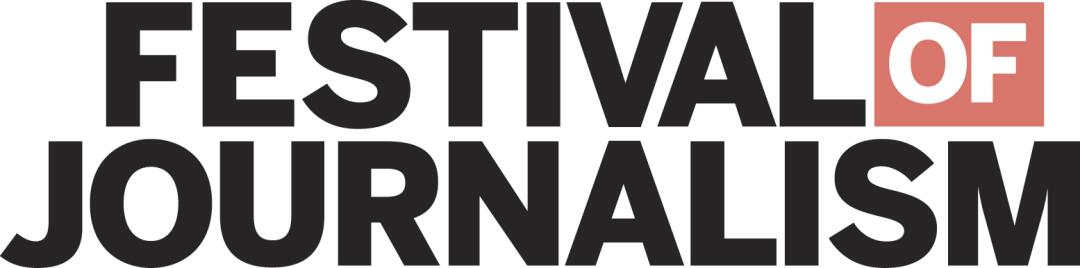 Festival of Journalism Stacked Black Coral Logo jpg