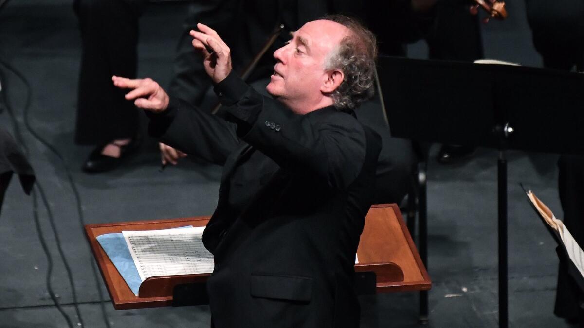 Jeffrey Kahane conducts Beethoven's Ninth Symphony at UCLA's Royce Hall in April, one of his final concerts as music director of Los Angeles Chamber Orchestra.