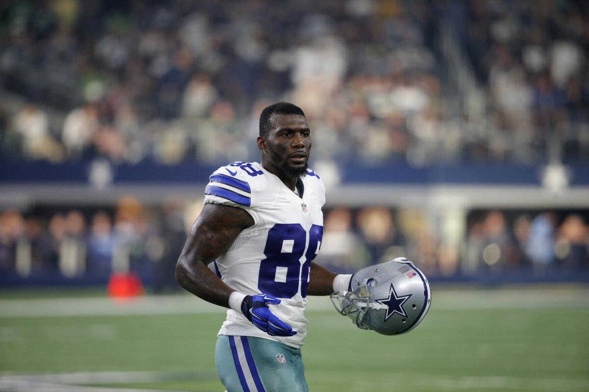 Dallas' Dez Bryant walks to the sideline during a game against Seattle on Nov. 1.