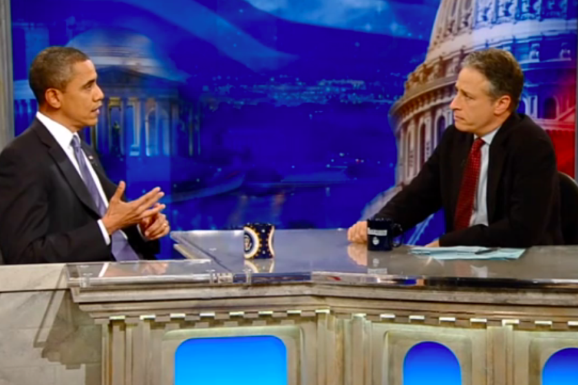 President Obama appeared on "The Daily Show" in 2010.