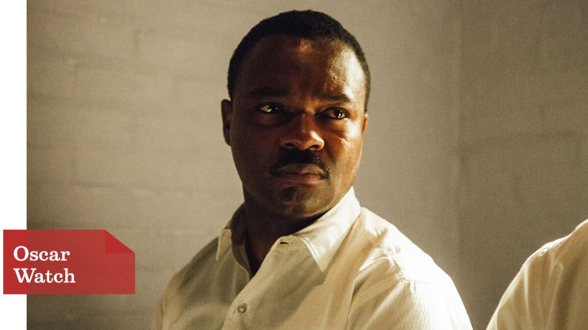 "Selma's" lead actor David Oyelowo has earned what one academy member called the year's most enthusiastic response.