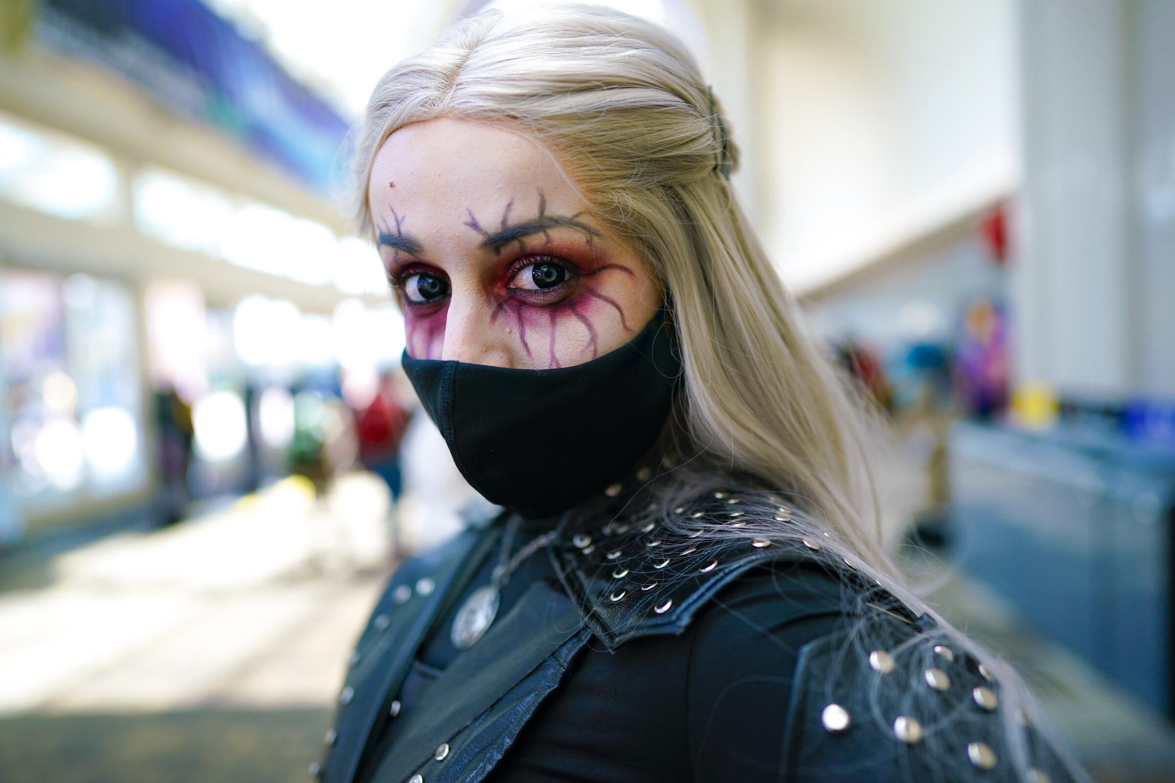 Marina Becker from Sacramento came dressed as Geralt from the Witcher for Comic-Con 2022.