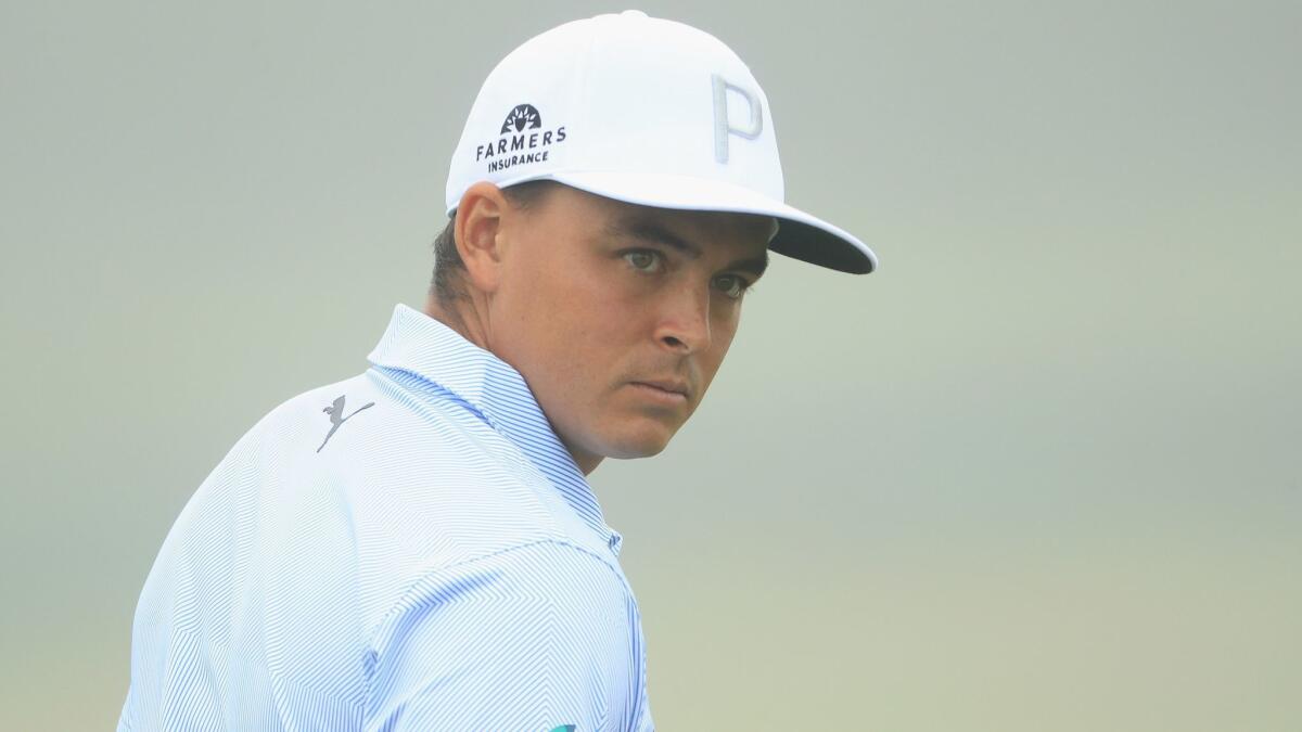 Rickie Fowler during a practice round June 13 prior to the U.S. Open at Shinnecock Hills Golf Club.