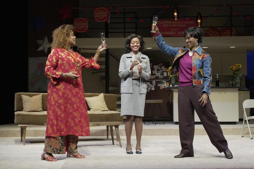 Erika LaVonn, Kaye Winks and Celeste M. Cooper in South Coast Repertory's production of Pearl Cleage's 'What I Learned in Paris.'