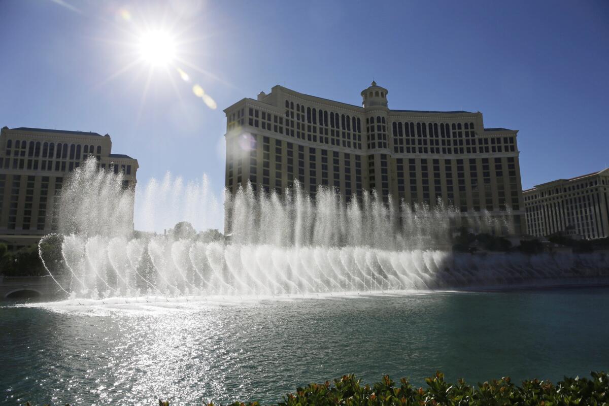 The Bellagio's water show put the hotel among the top commercial water users in Las Vegas for 2013, along with several other major casinos on the Strip.