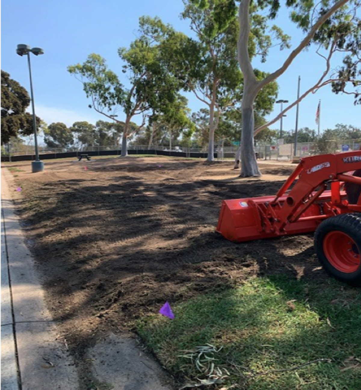 Costa Mesa officials announced Friday a plan to renovate 8,000 square feet of turf at the city's Bark Park began Wednesday.
