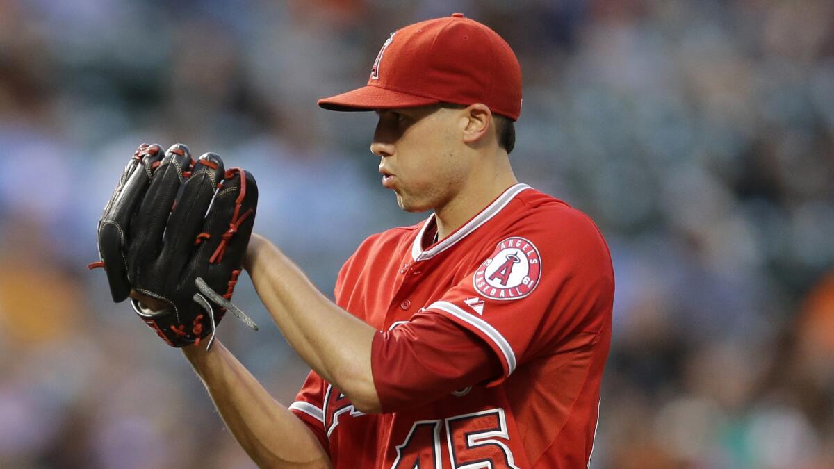 Tyler Skaggs will pitch a bullpen session with Salt Lake before a possible start Tuesday for the Angels.